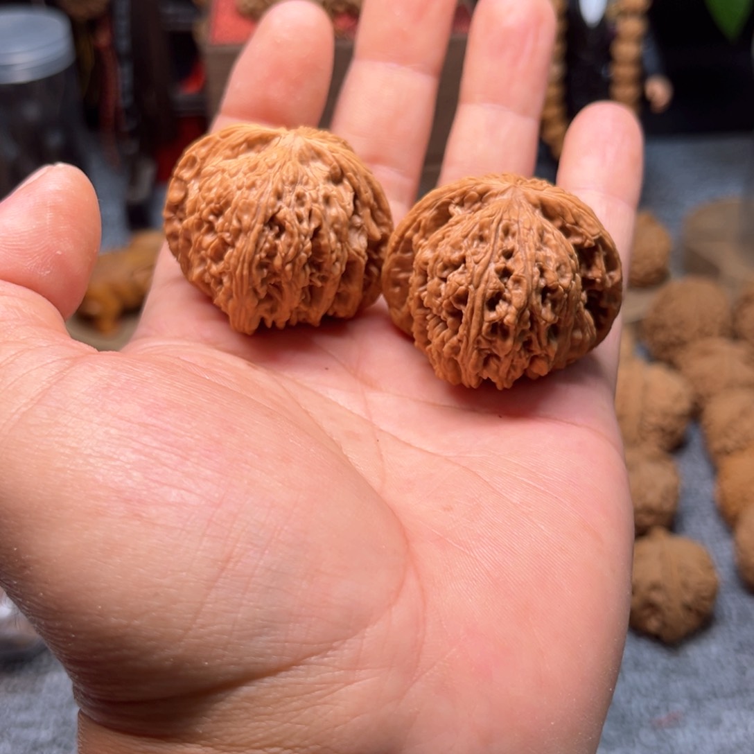 文玩核桃把件莫*儿密纹全品