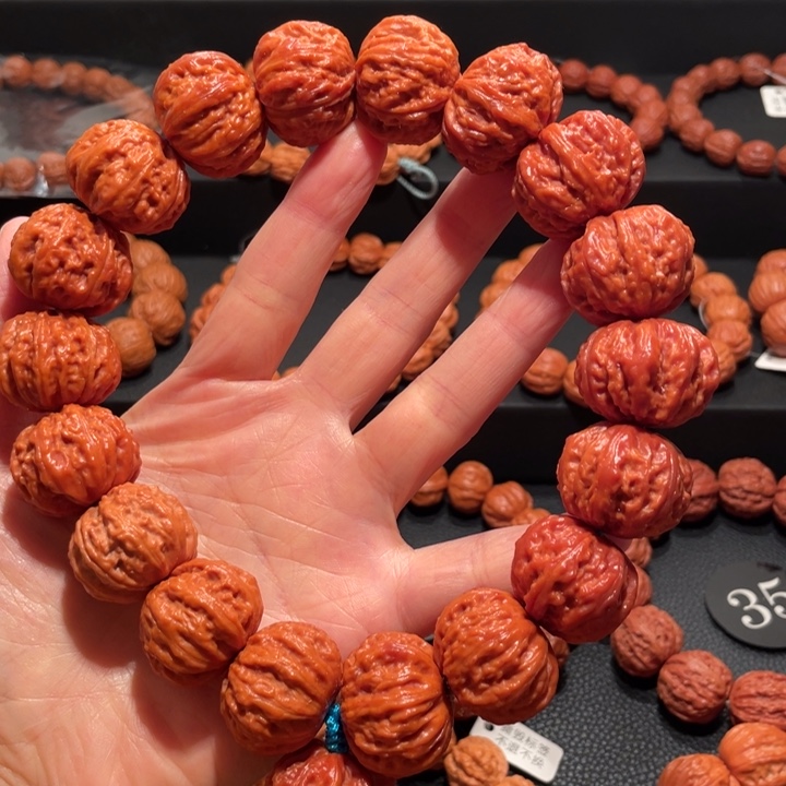 手串文玩核桃矮壮粗筋磨盘手持2.5