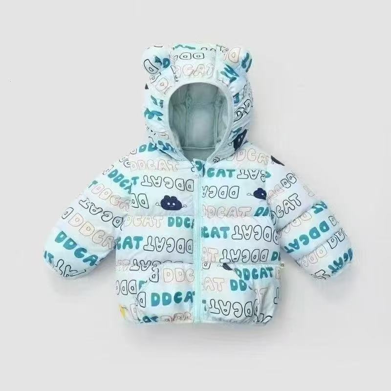 女连帽棉袄印花棉服加厚冬装男宝卡通常规款