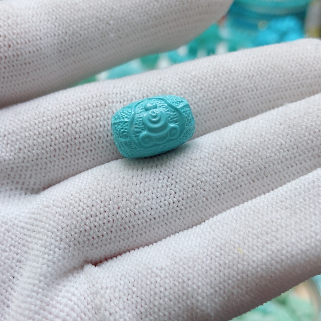绿松石未镶嵌桶珠
