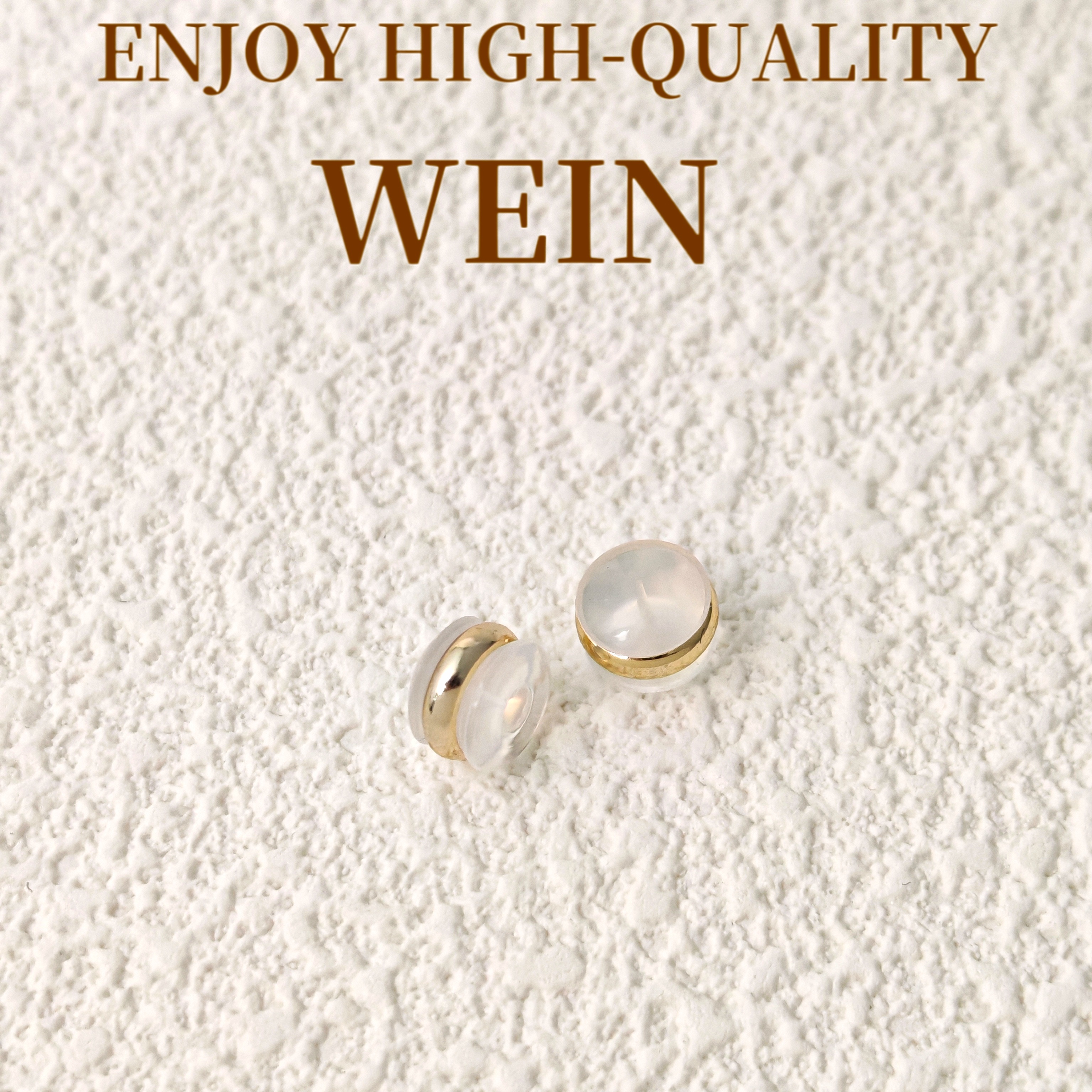 WEIN 铜合金硅胶耳饰 「金色汉堡耳堵」时尚百搭简约素款精致优雅