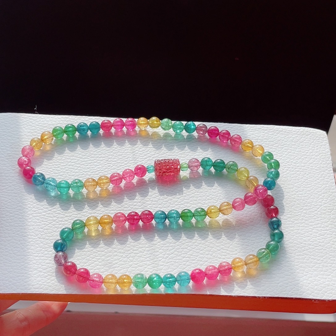 未镶嵌碧玺手链6.6mm左右