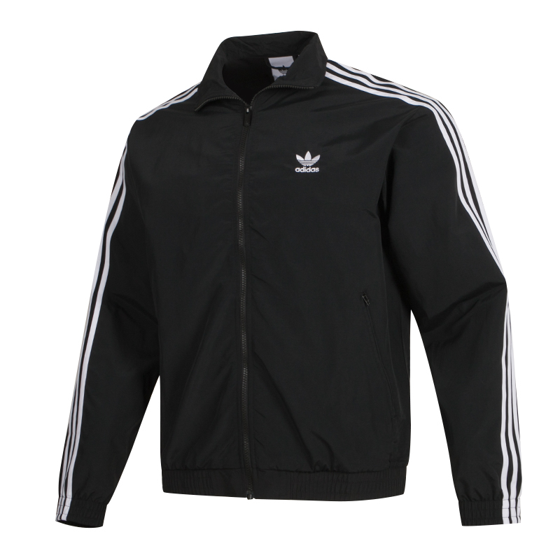 Adidas阿迪达斯三叶草梭织夹克男女秋季新款休闲防风外套KB2466