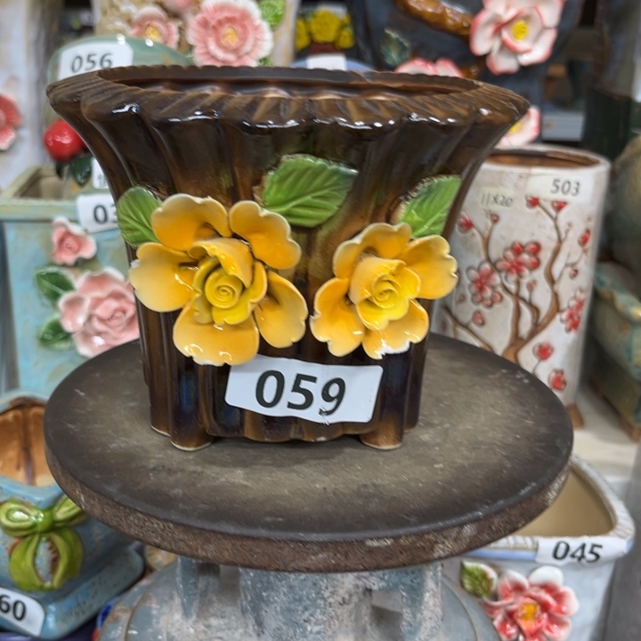 紫砂花盆粗陶材质多肉花盆