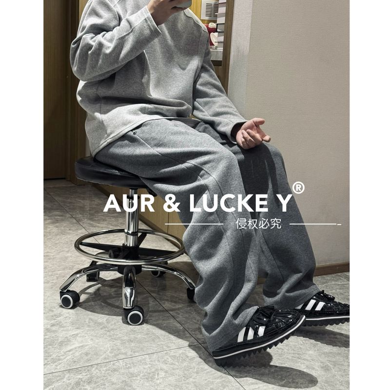 【立体裁剪】重磅高克重密织新疆棉纯色休闲卫裤！男女同款长裤CK012