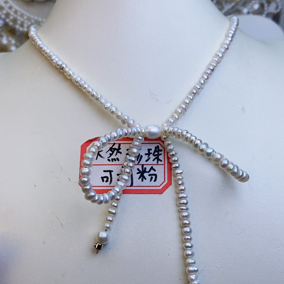 淡水珍珠颈饰银S925镶嵌