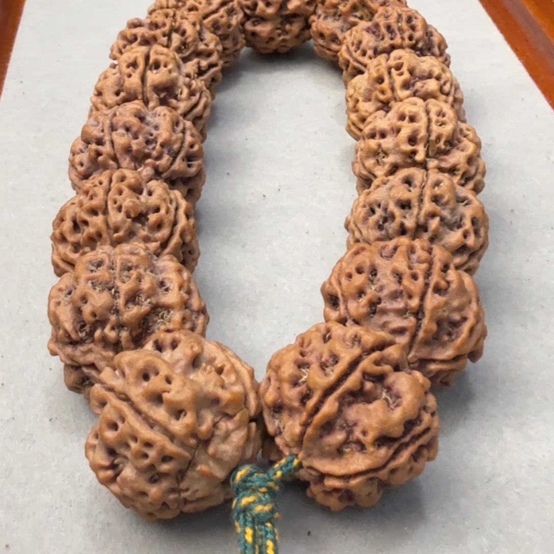 金刚菩提吊坠22➕粗筋蜂窝双龙姜黄皮