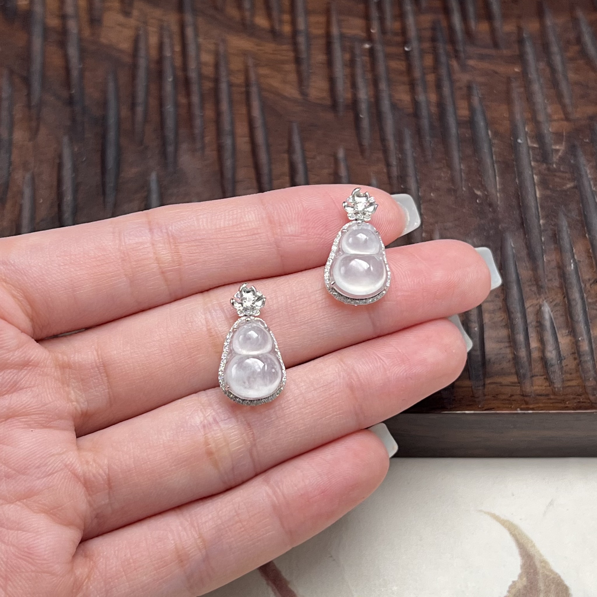 【北野珠宝】18k天然缅甸A货翡翠吊坠-B85H-258多样性发一12*9*7mm