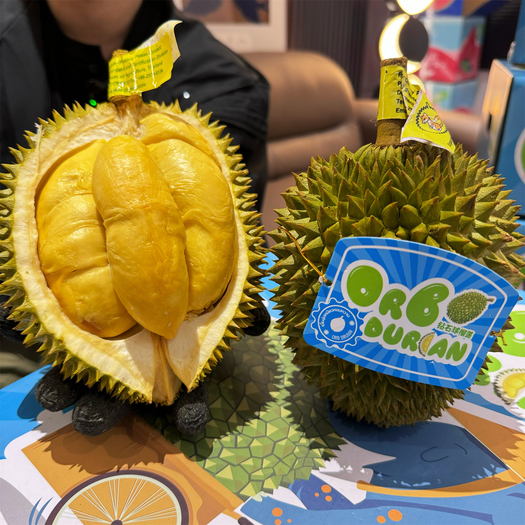 森叔源选 当季限定钻石球榴莲约7-8斤礼盒味浓圆核属性【顺丰包邮】