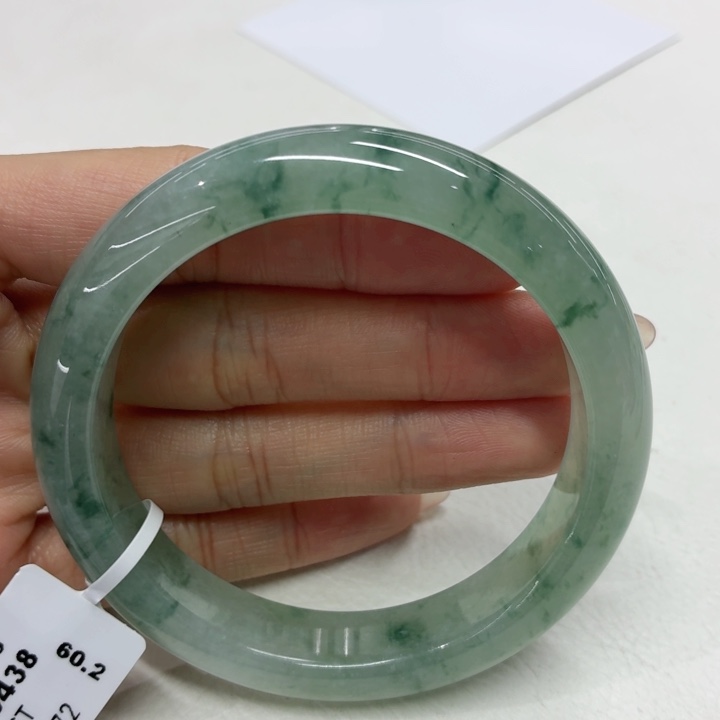 翡翠未镶嵌手镯缅甸翡翠手镯56.3