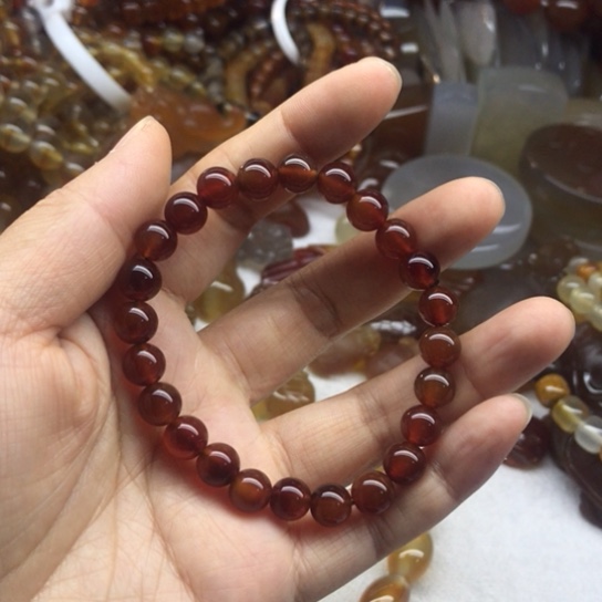 玛瑙/玉髓手链未镶嵌芊**愿