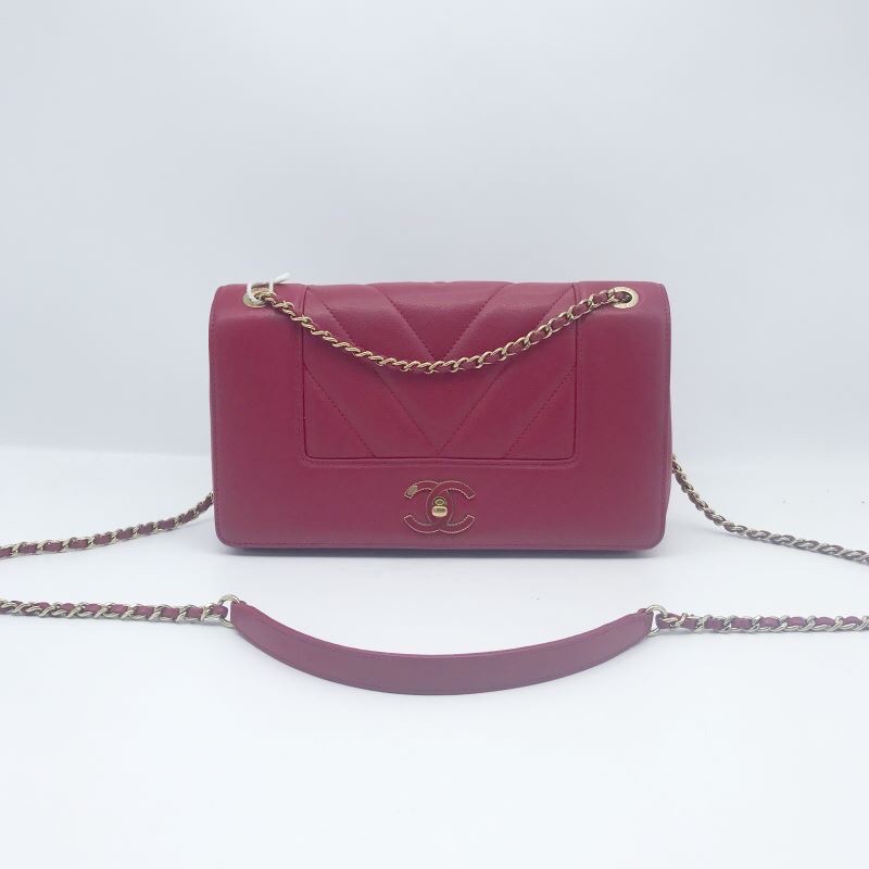 95新 Chanel/香奈儿 洋诚二手 香奈儿粉色链条包