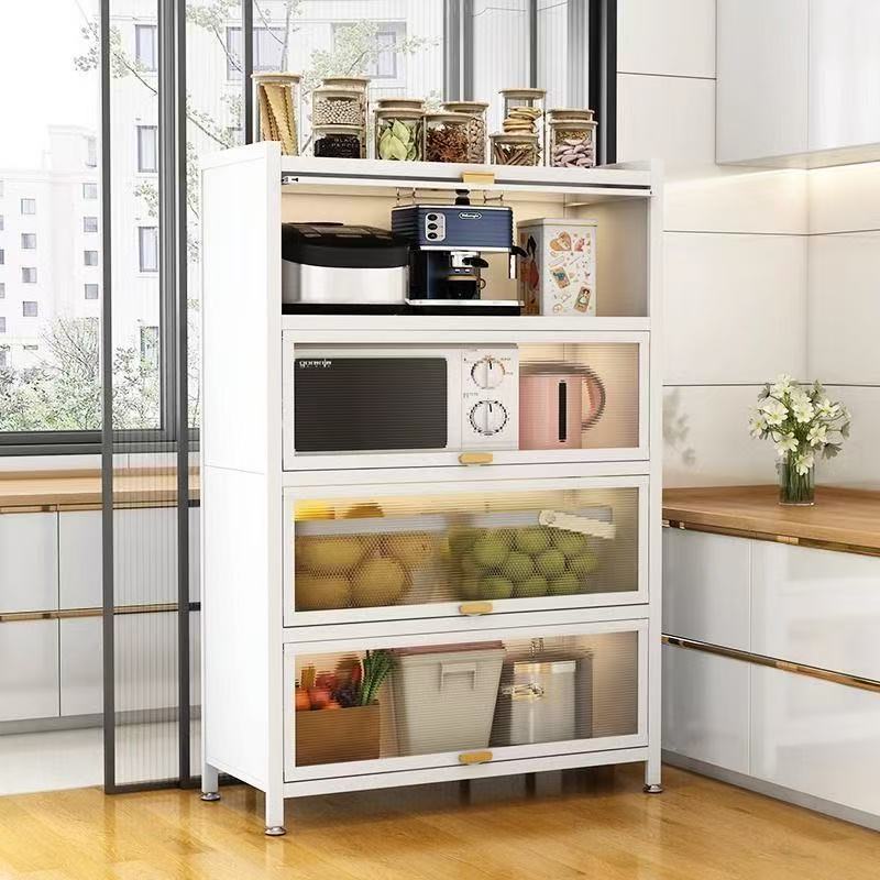 窦仕妮厨房置物架落地多功能储物柜家用锅架微波炉餐边多层置物柜