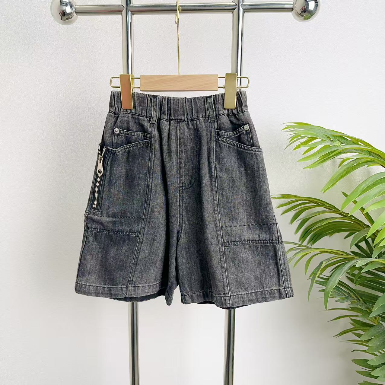 【X375】牛仔黑牛仔裤B5-5