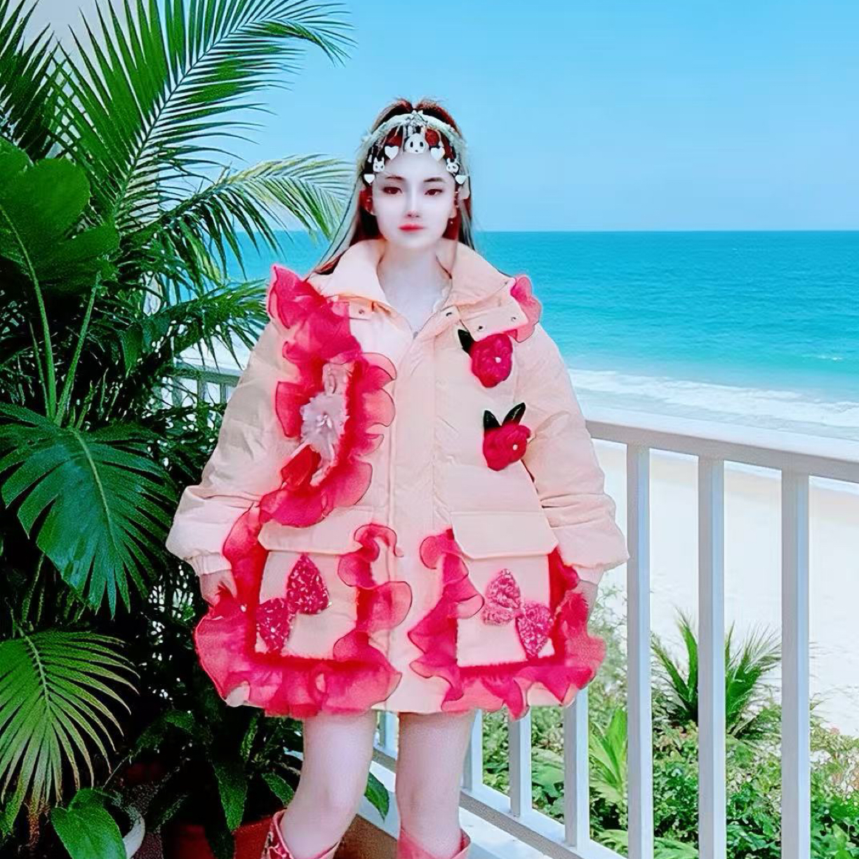 【面条仙仙】3819#冬季新款收腰显瘦仙仙甜美棉服外套