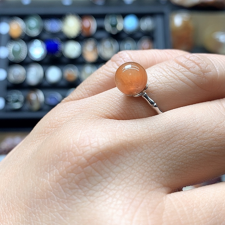 水晶水晶戒指银S925镶嵌