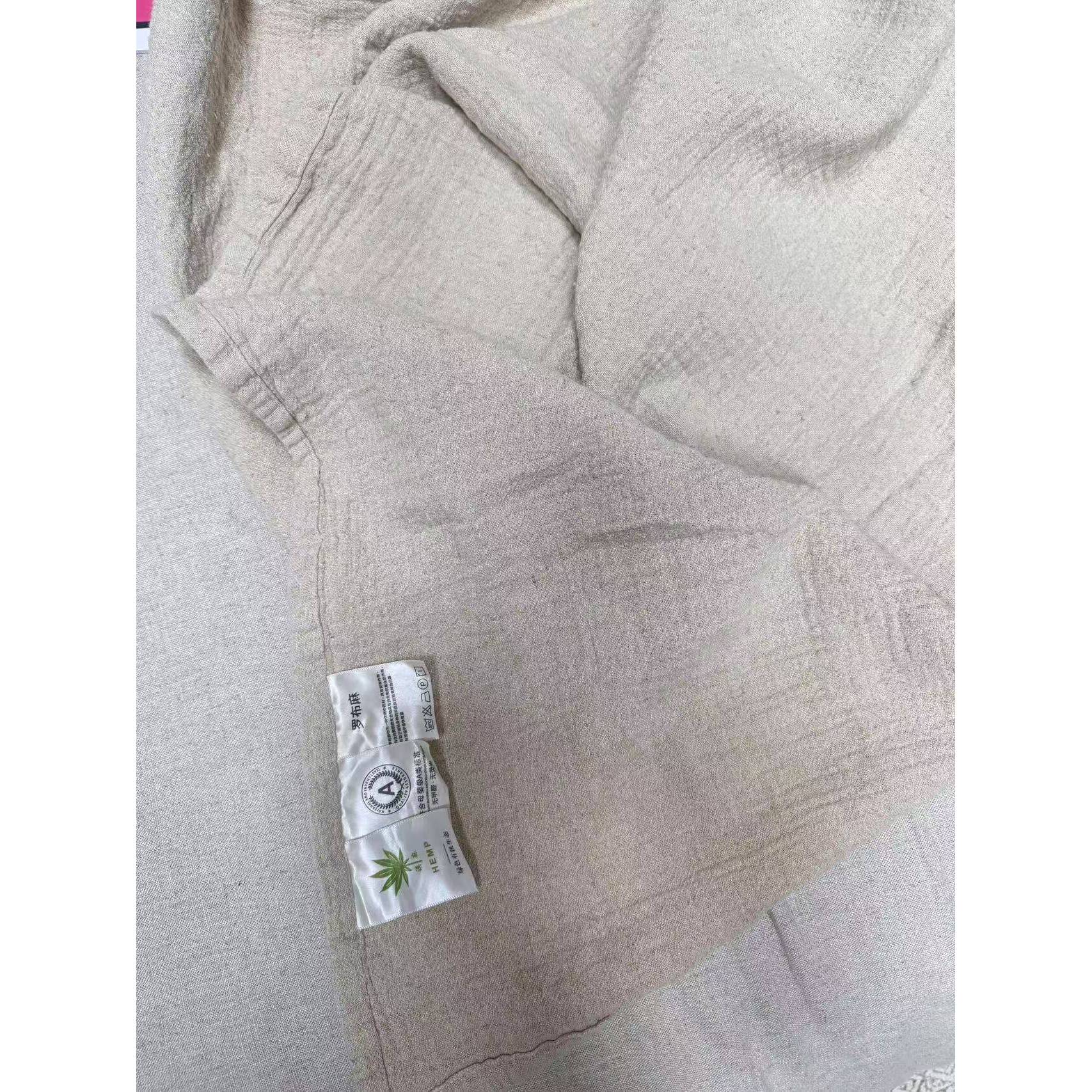 瑕疵款30罗布麻+70汉麻雨露麻包边毯子