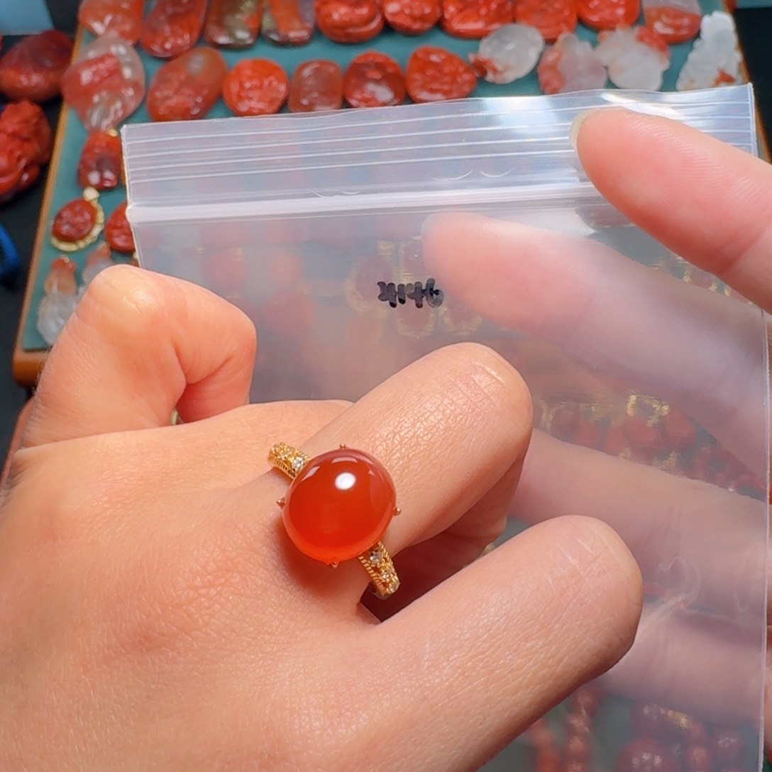 南红玛瑙南红银S925镶嵌