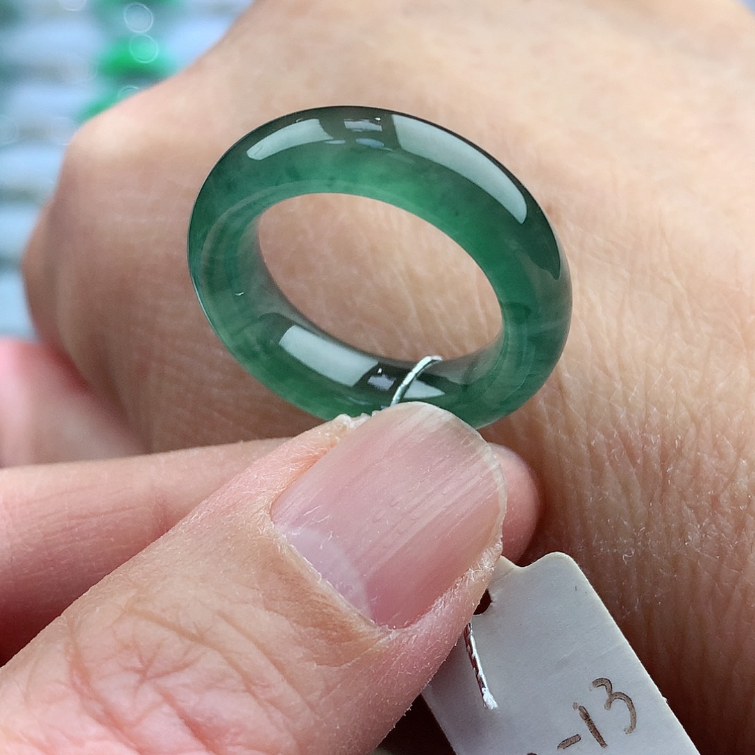 未镶嵌戒指翡翠12-13号