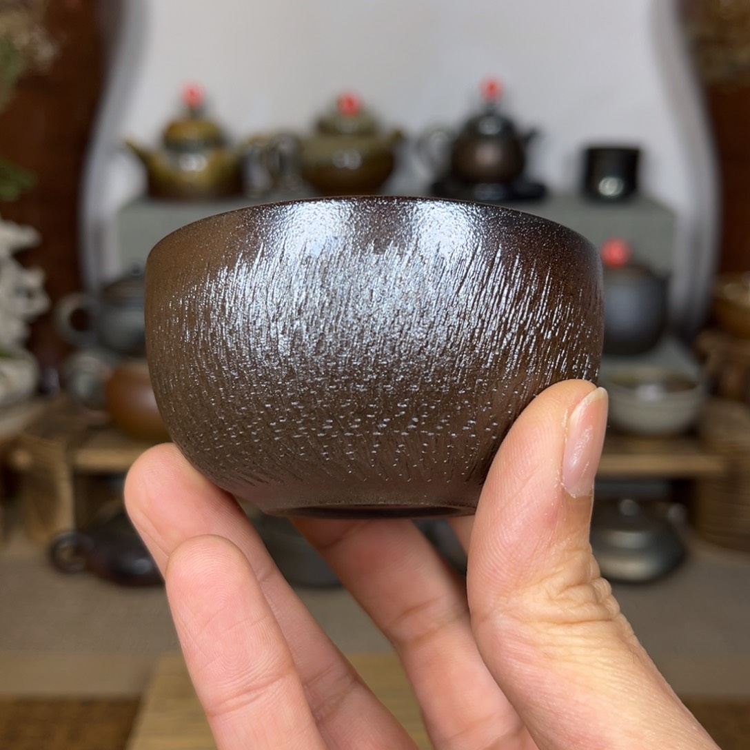 壶建水紫陶紫泥柴烧杯2