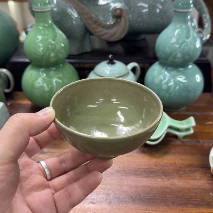 龙泉青瓷茶具微瑕4744