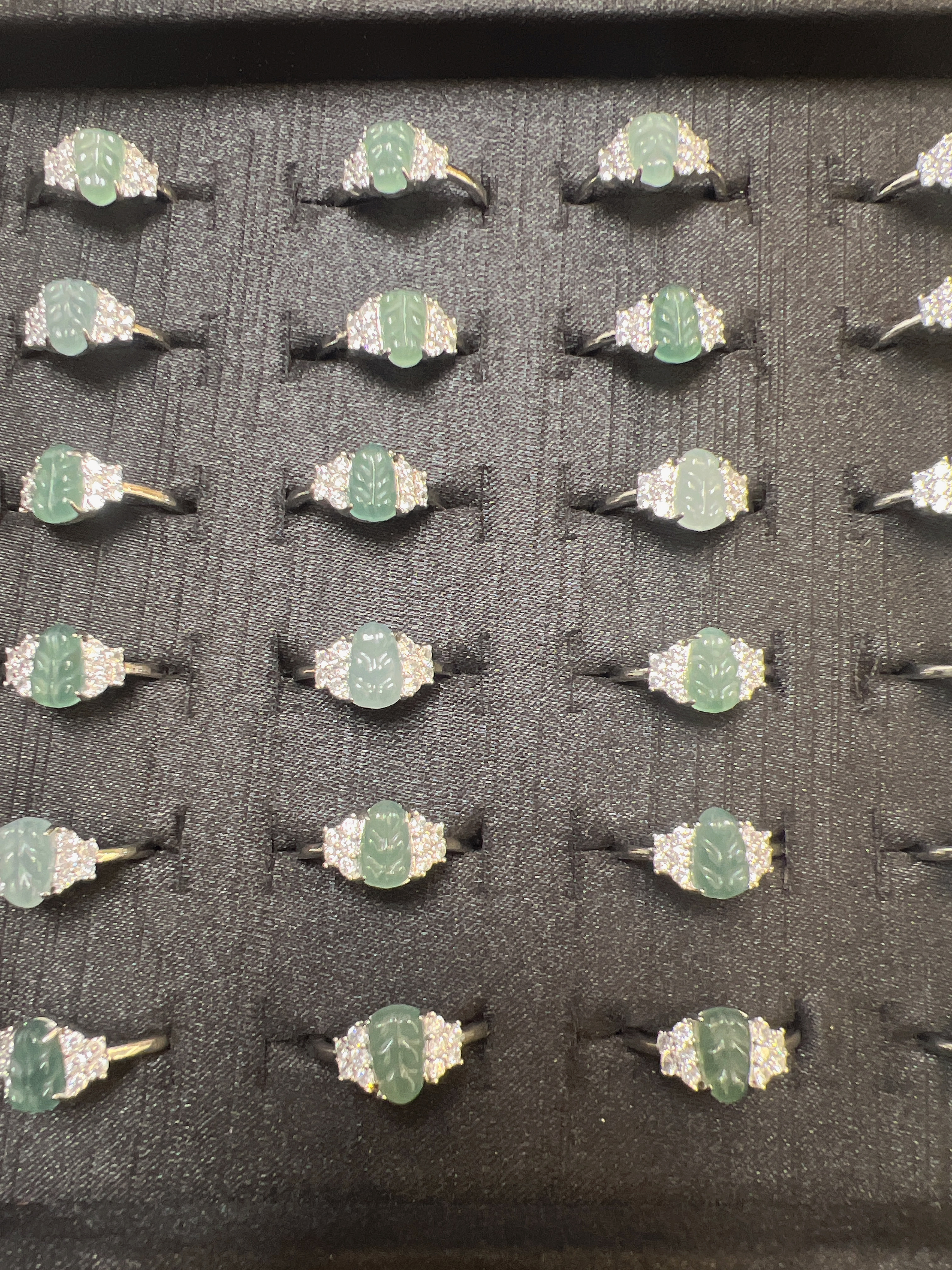 苏木木珠宝天然翡翠福利叶子戒指（多样性发货发一件）