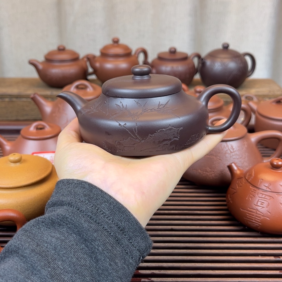 紫砂茶壶菱方设计款180cc