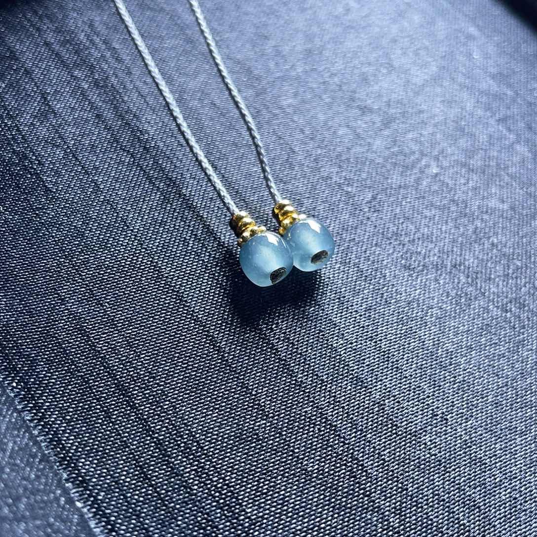 翡翠散珠弟子珠一对