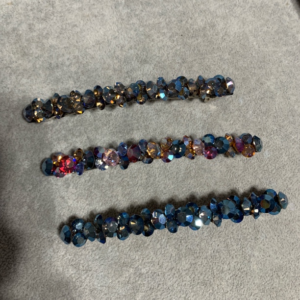 X400气质轻奢一字闪钻弹簧夹