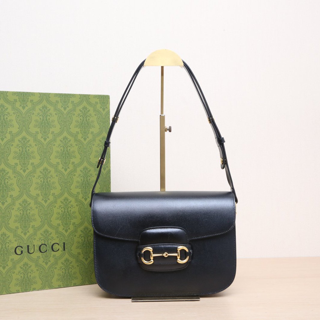 95新 GUCCI/古驰 斜挎包 1955马衔扣 全皮 P205944563