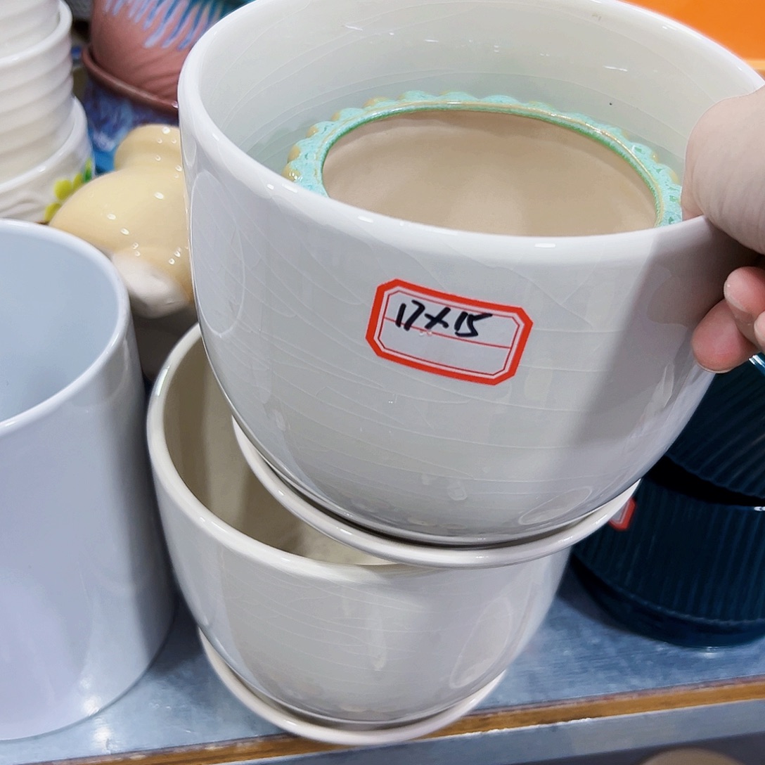 外贸尾单陶瓷花盆凑单10米包邮