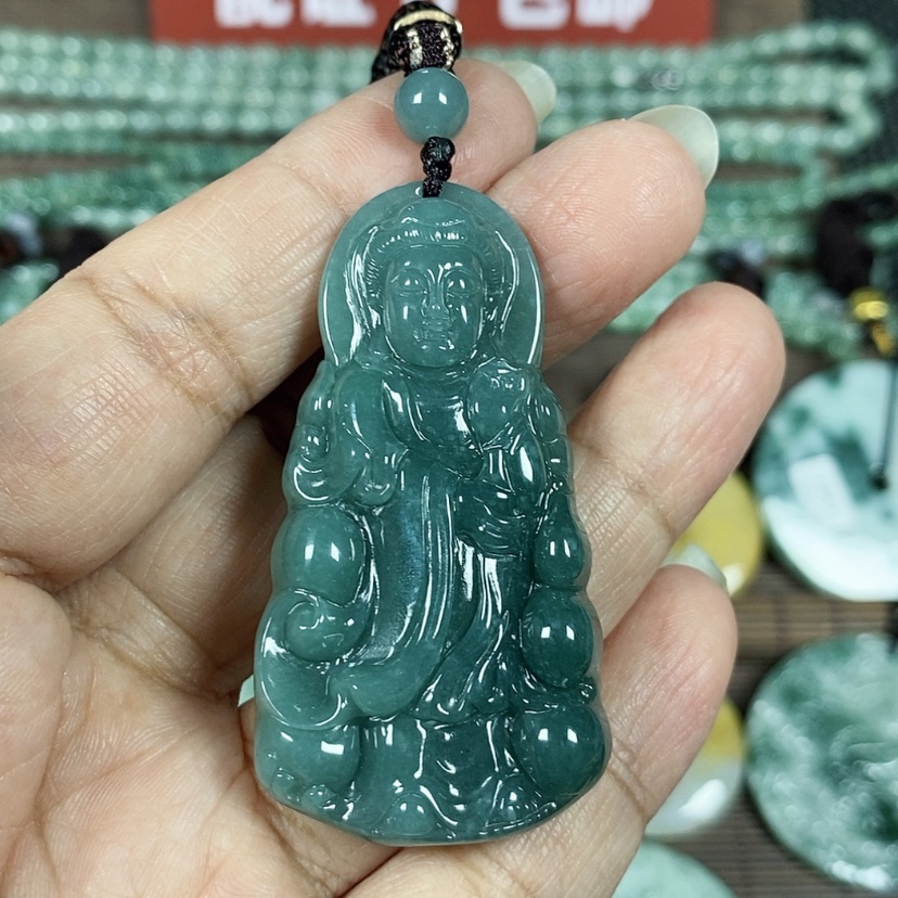 【闪购商品】翡翠颈饰未镶嵌玉吊坠翡翠玉站观音