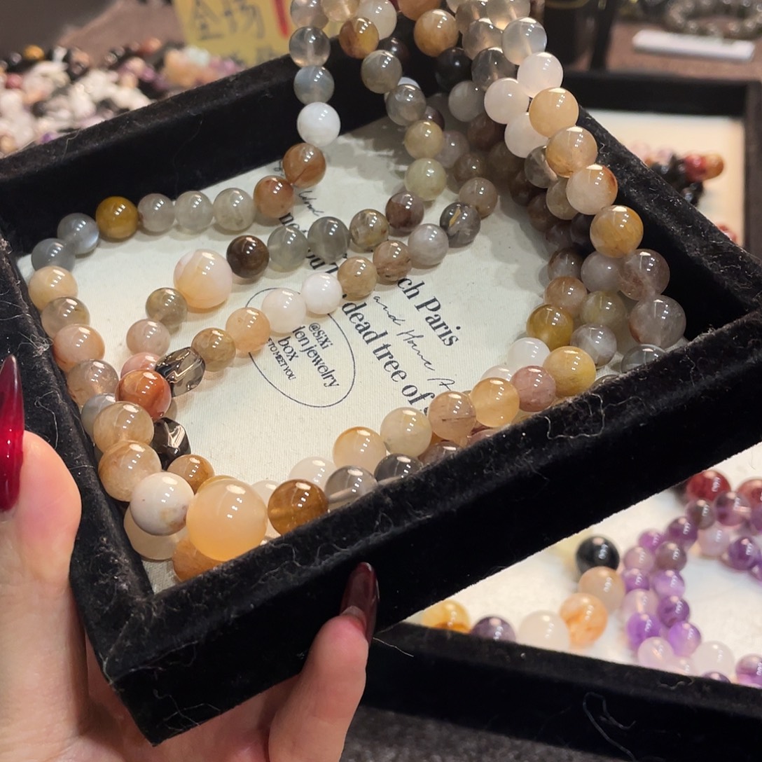 水晶手链未镶嵌兔毛