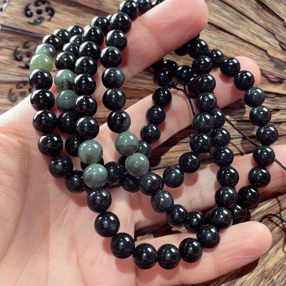 和田玉项链未镶嵌8的108