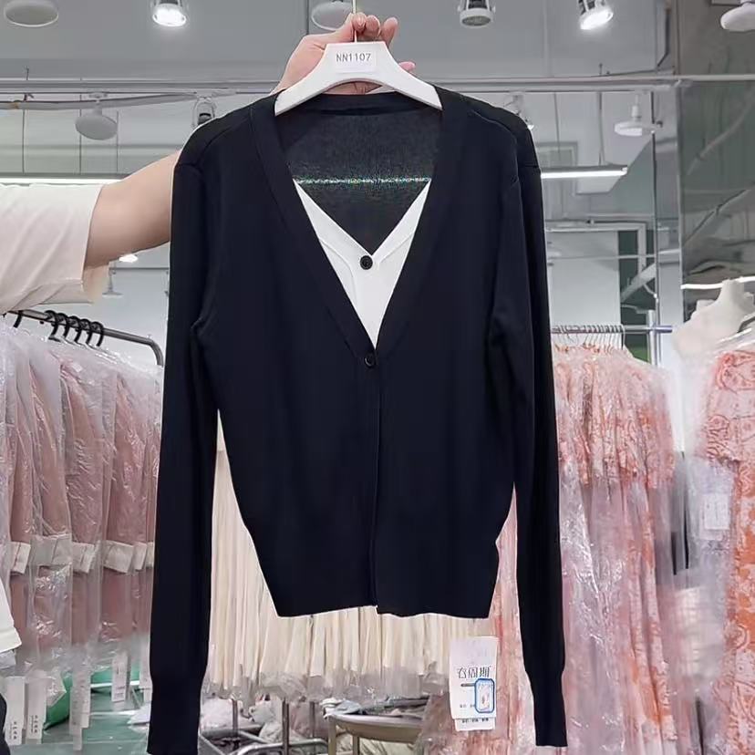 【YZ•衣系列】NN1107-时尚女装设计感针织衫休闲重工百搭气质显瘦