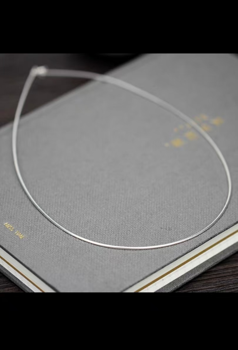 合金项链 时尚简约白金色项圈