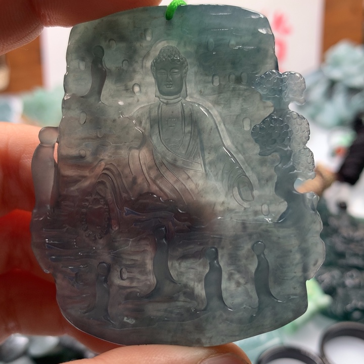 翡翠颈饰未镶嵌保真天然A货翡翠