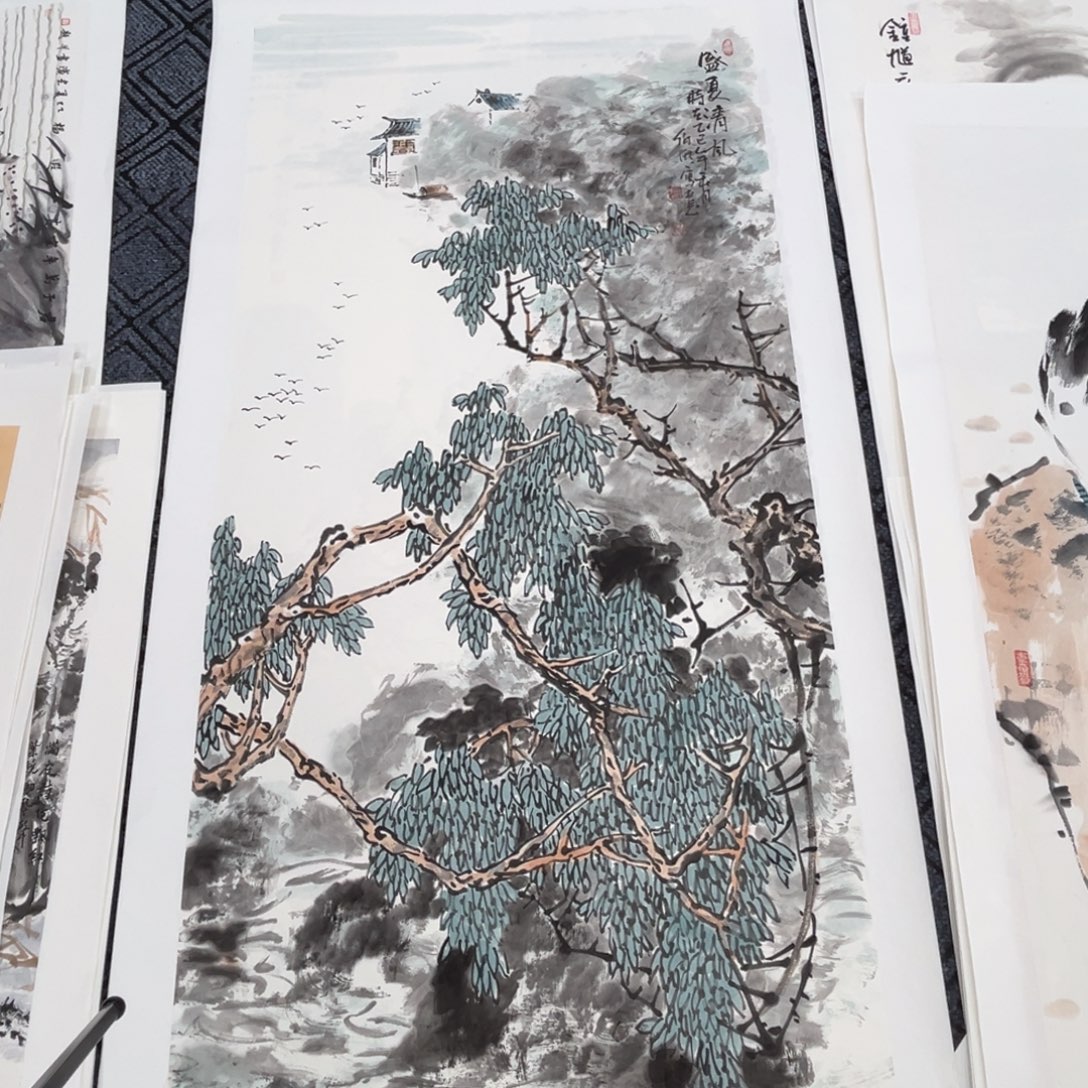 国画四尺花鸟作品