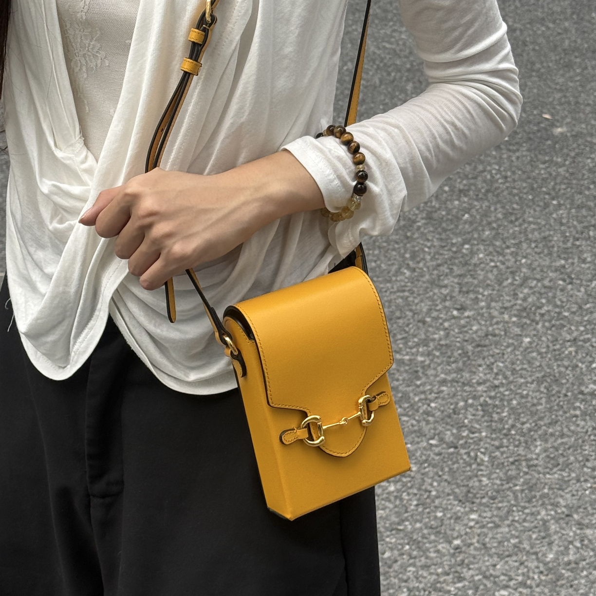 95新 GUCCI/古驰 1955系列马衔扣手机包