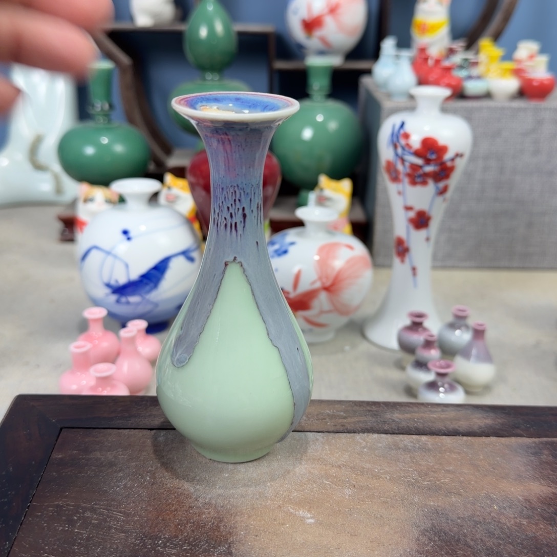 陶瓷手工小花器摆件