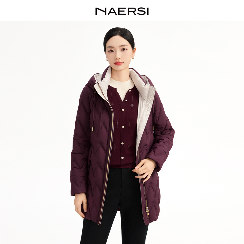 娜尔思90鹅绒休闲保暖冬季时尚羽绒服NR00771S8