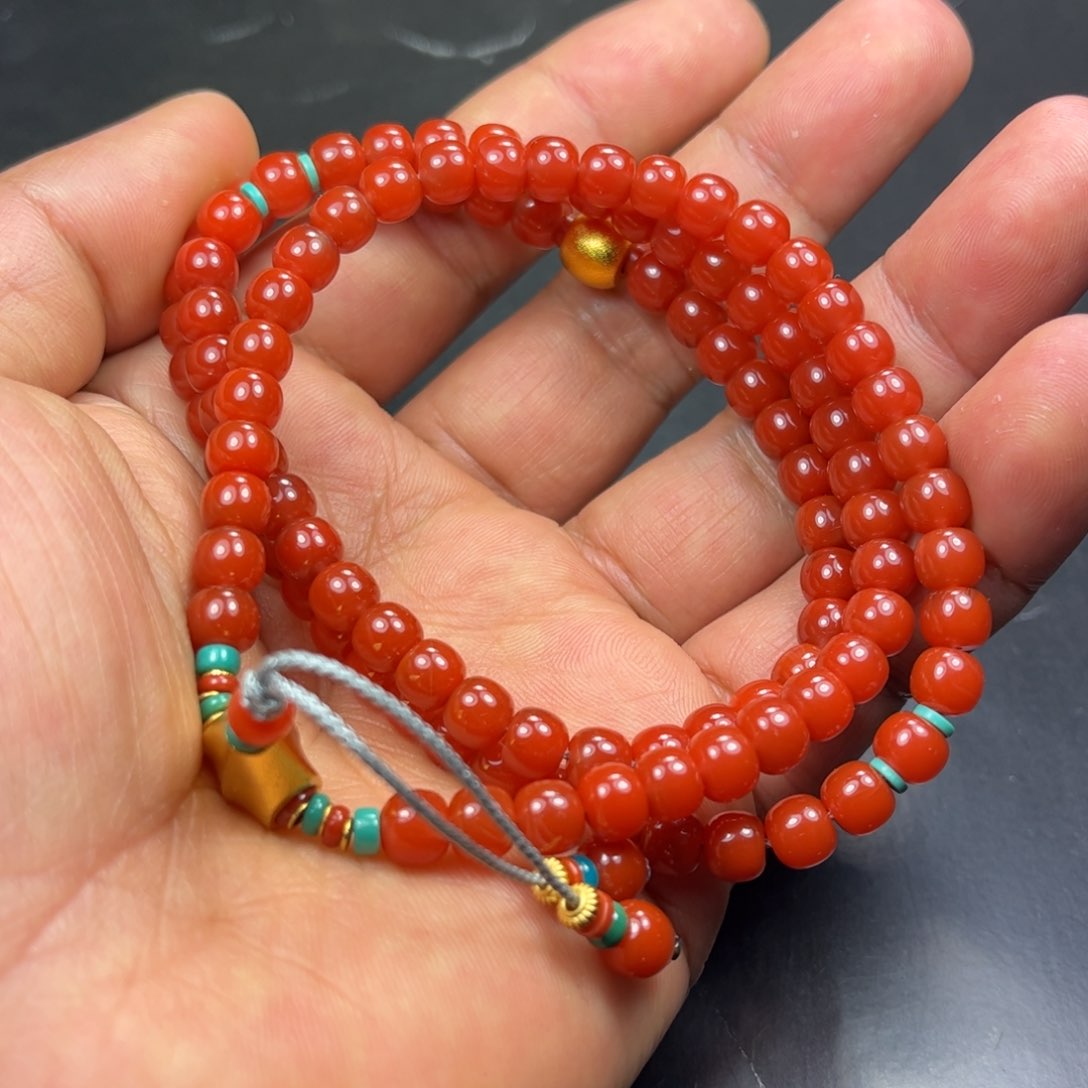 南红玛瑙原矿保山南红老型链子未镶嵌W****_