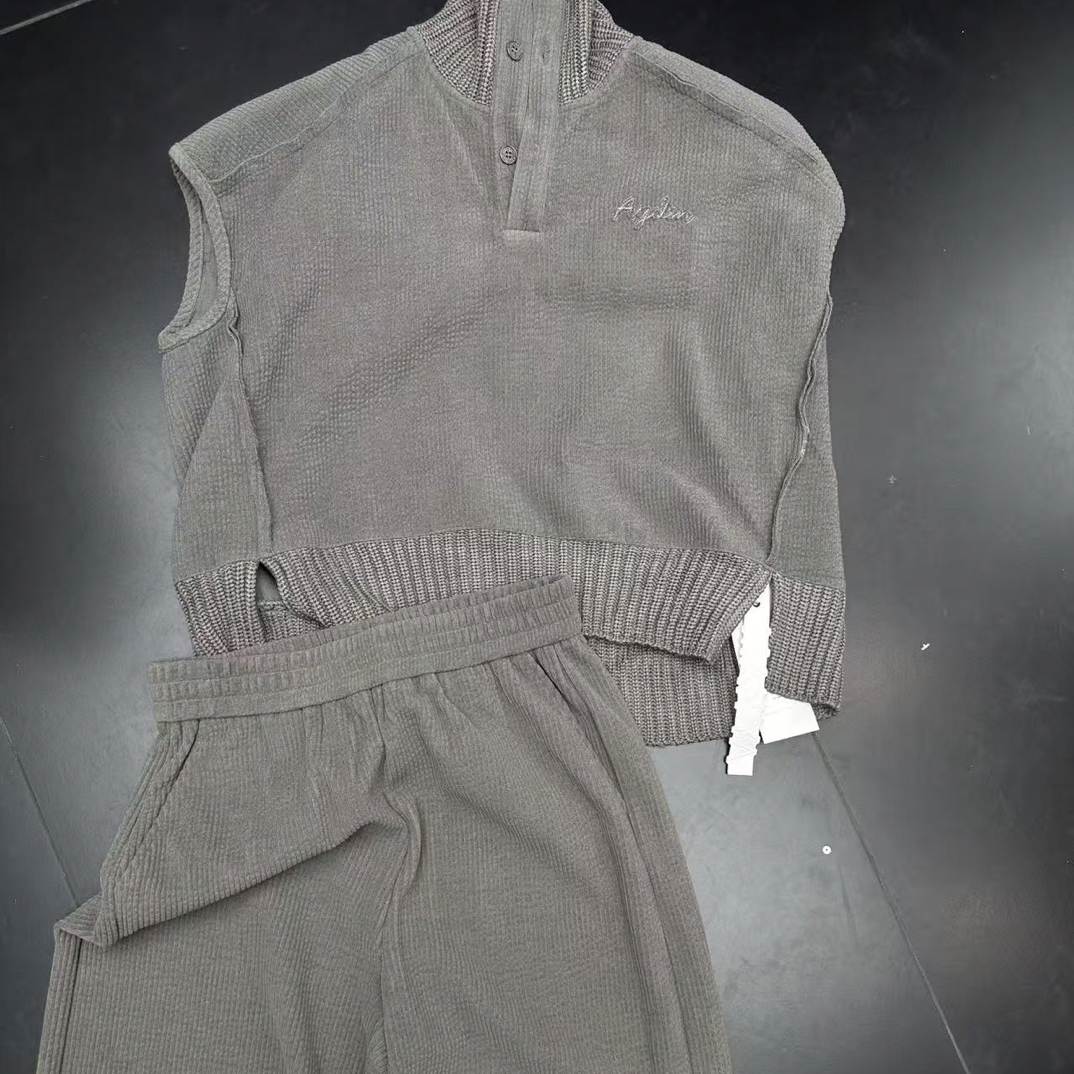 【BA】气质休闲短袖上衣高腰阔腿裤套装显瘦两件套338539