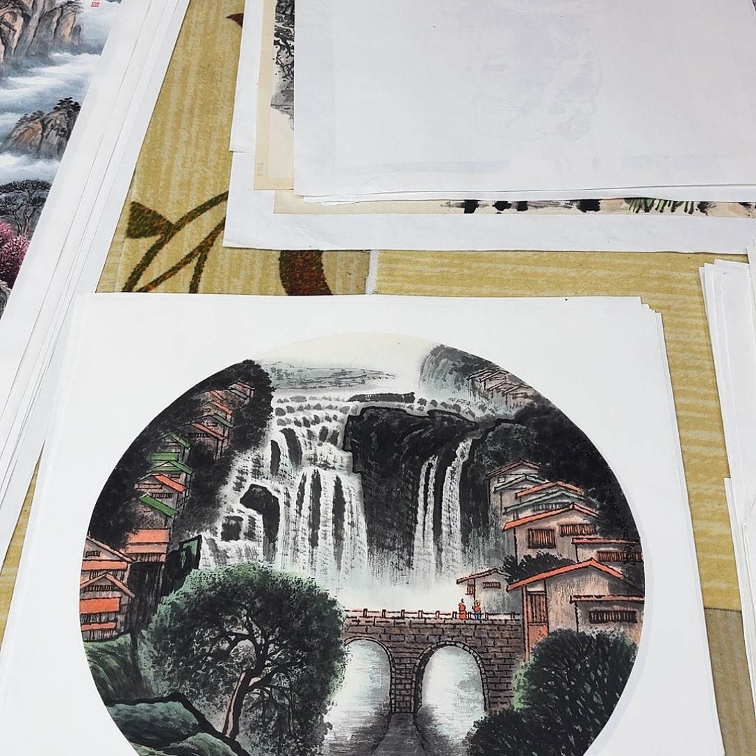 国画四尺斗方手绘作品