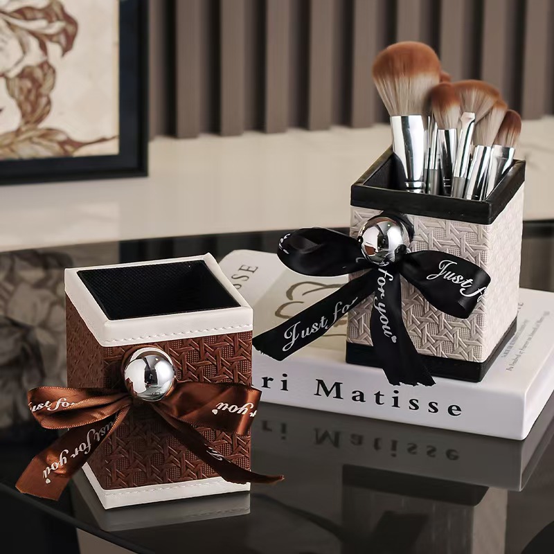 博仕奥北欧家用收纳盒高颜值皮革客厅抽纸盒多用途遥控收纳纸巾盒