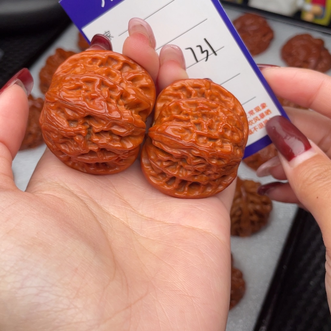 桃核把件41磨盘731