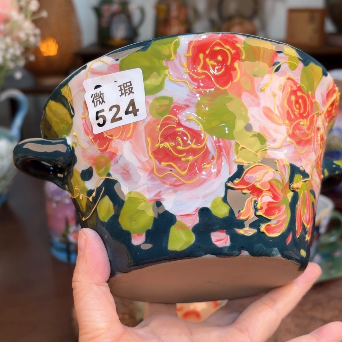 景德镇手绘高温釉下彩陶瓷茶具