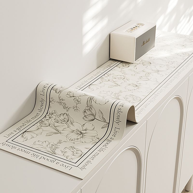 电视柜台面保护垫餐边柜玄关鞋柜垫子酒柜桌布防水入户高级感盖布