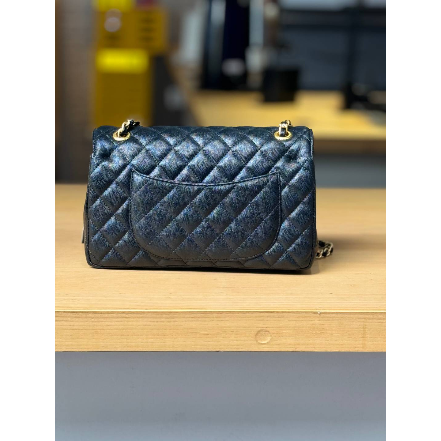 【BF LL】头层牛皮黑色经典单肩中号肩包方胖子口盖包小香风