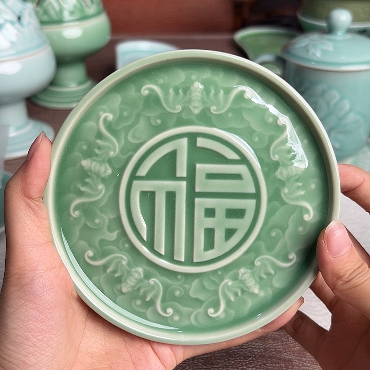 龙泉云间青瓷小米茶器